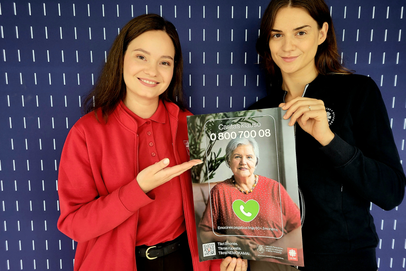 Startuoja „Caritas klauso“ – emocinės pagalbos linija vyresniems